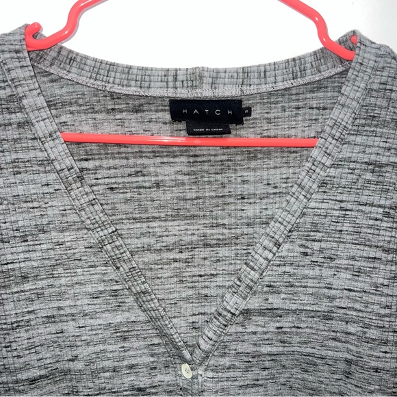 Hatch Heather Gray Ribbed Button Down Long-Sleeve Dress - Picture 3 of 8